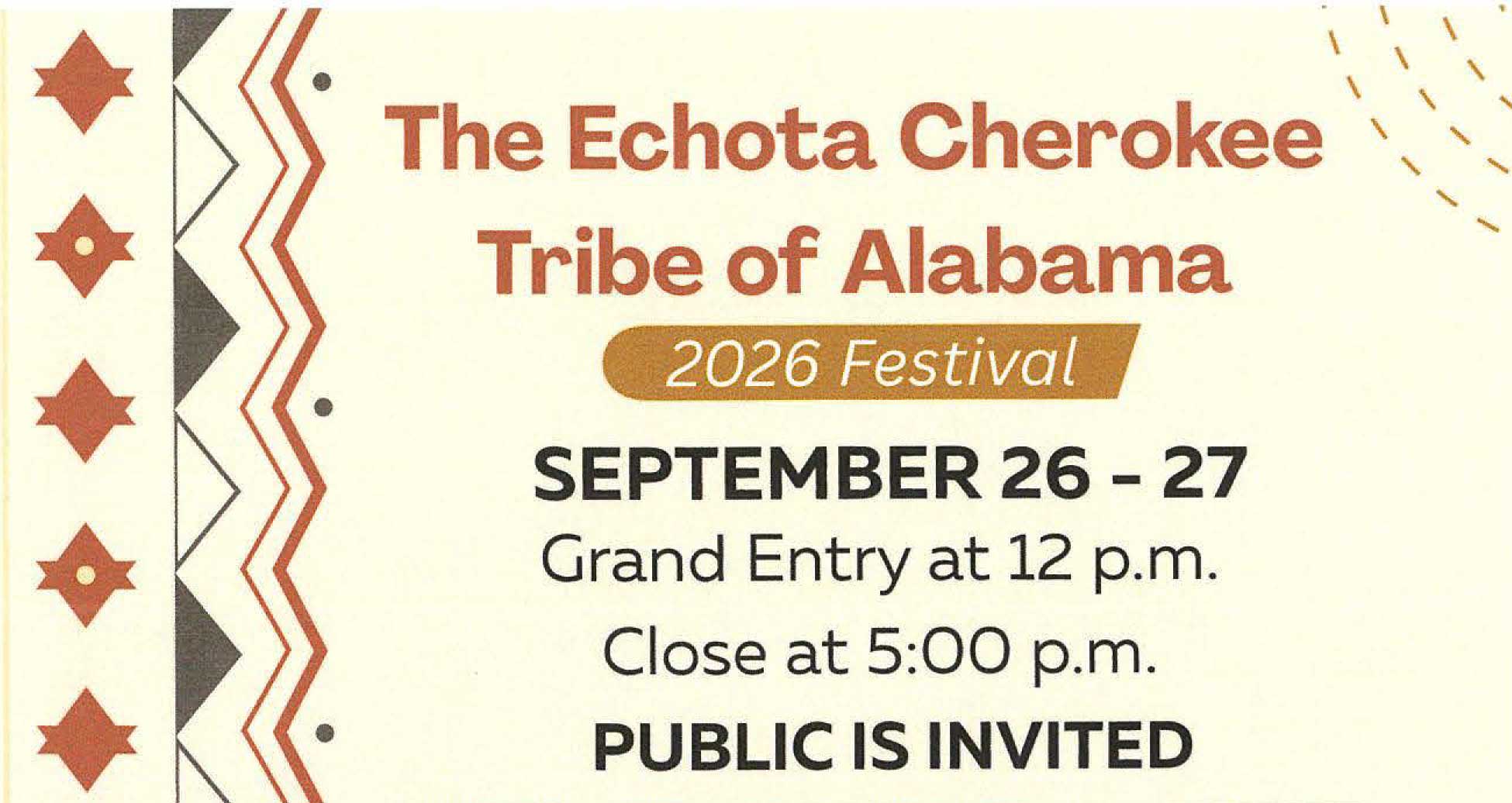 Echota Cherokee Tribe of Alabama 2026 Festival