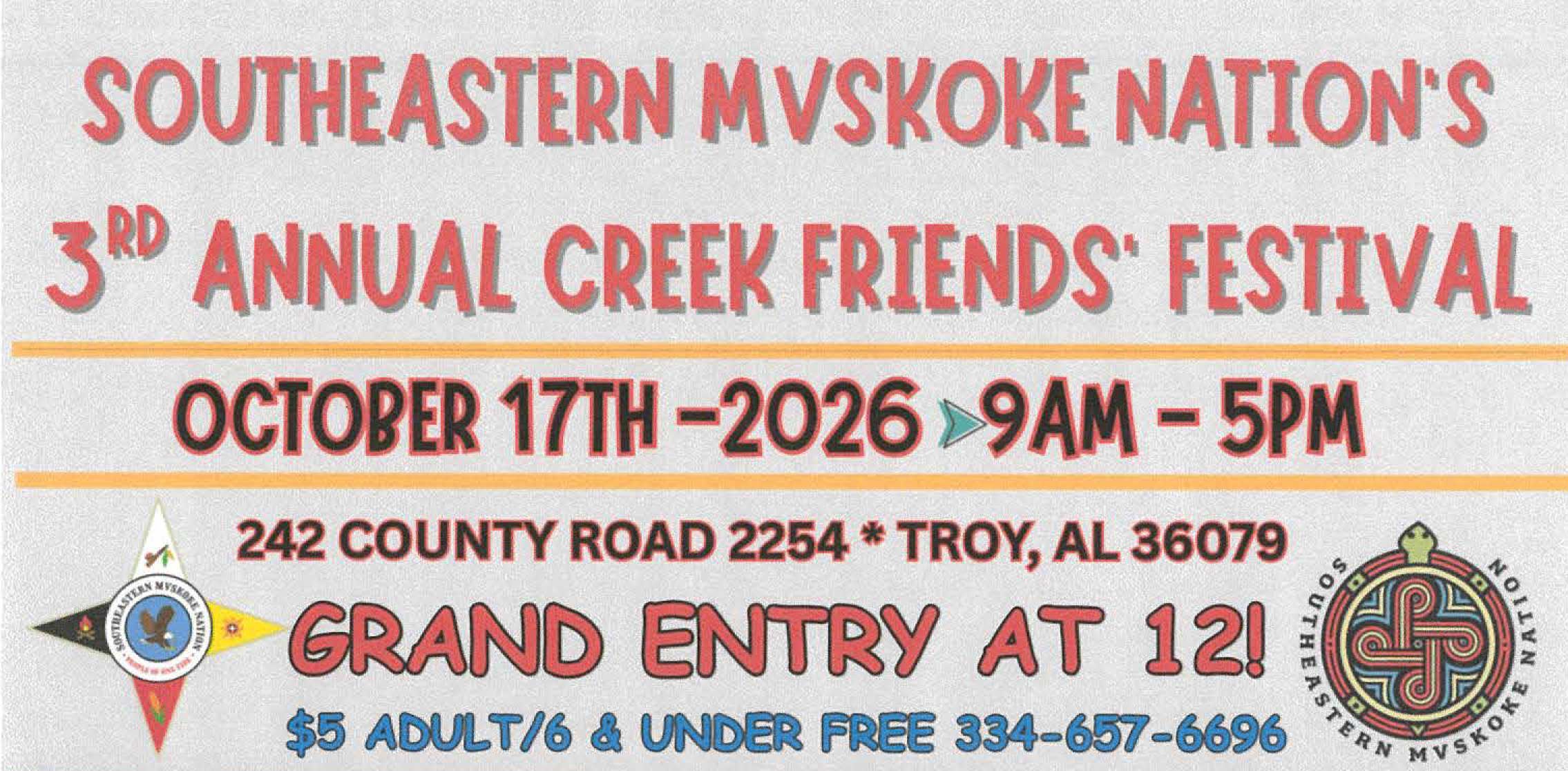 SouthEastern Muskoke Nations 3rd Annual Creek Friends Festival